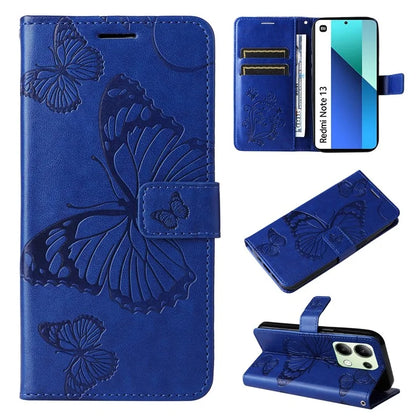 KT Imprinting Flower Series-2 For Xiaomi Redmi Note 13 4G Case Leather Cover with Wallet