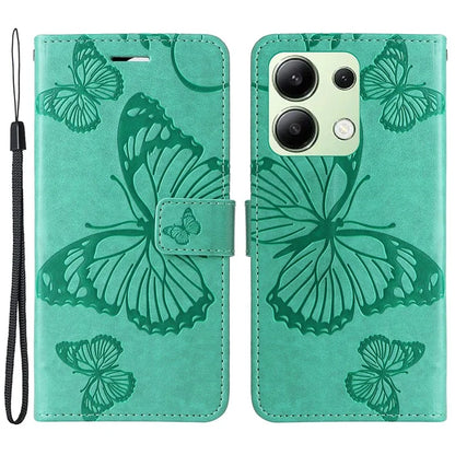 KT Imprinting Flower Series-2 For Xiaomi Redmi Note 13 4G Case Leather Cover with Wallet