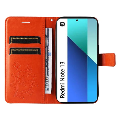 KT Imprinting Flower Series-2 For Xiaomi Redmi Note 13 4G Case Leather Cover with Wallet