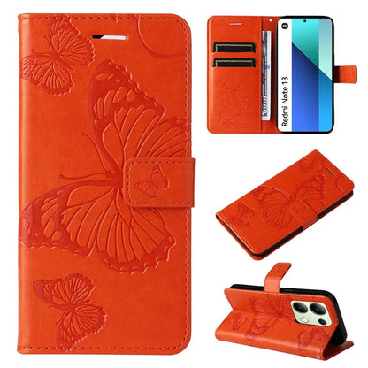 KT Imprinting Flower Series-2 For Xiaomi Redmi Note 13 4G Case Leather Cover with Wallet