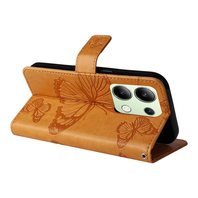 KT Imprinting Flower Series-2 For Xiaomi Redmi Note 13 4G Case Leather Cover with Wallet