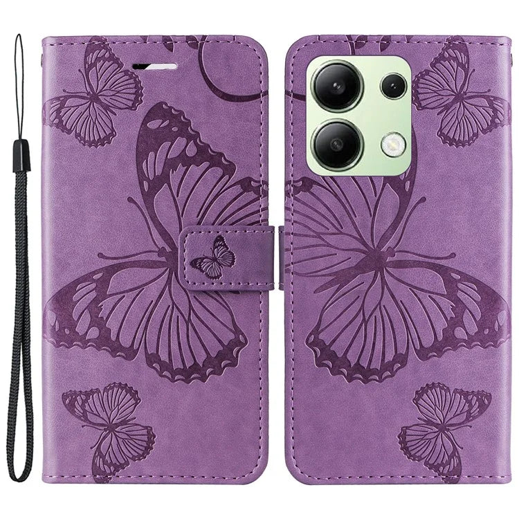 KT Imprinting Flower Series-2 For Xiaomi Redmi Note 13 4G Case Leather Cover with Wallet