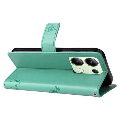 KT Imprinting Flower Series-3 For Xiaomi Redmi Note 13 4G Wallet Phone Case Cat Tree Pattern