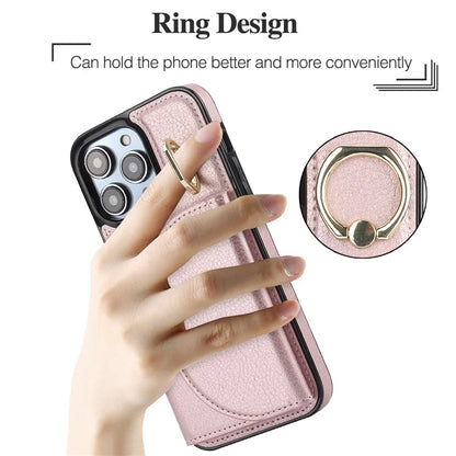 For iPhone 12 Pro Max Case RFID Blocking Card Bag PU+TPU Phone Cover