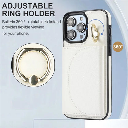 For iPhone 12 Pro Max Case RFID Blocking Card Bag PU+TPU Phone Cover