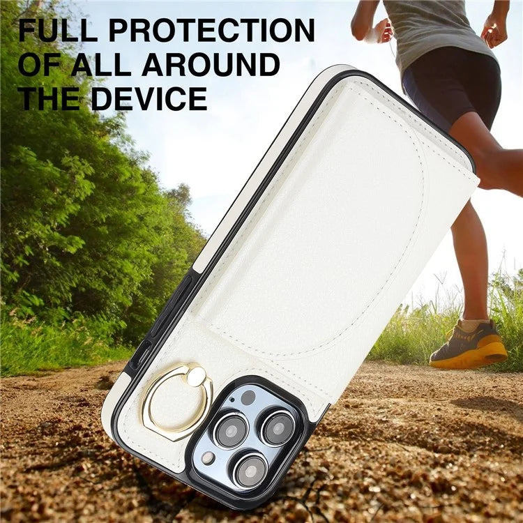 For iPhone 12 Pro Max Case RFID Blocking Card Bag PU+TPU Phone Cover