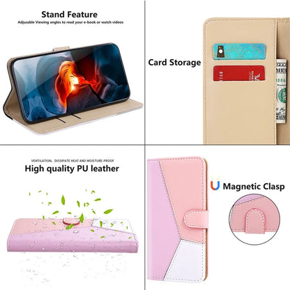 For Samsung Galaxy A55 5G Cover Three-color Splicing Leather Wallet Phone Case