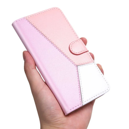 For Samsung Galaxy A55 5G Cover Three-color Splicing Leather Wallet Phone Case