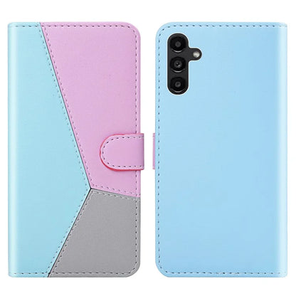 For Samsung Galaxy A55 5G Cover Three-color Splicing Leather Wallet Phone Case