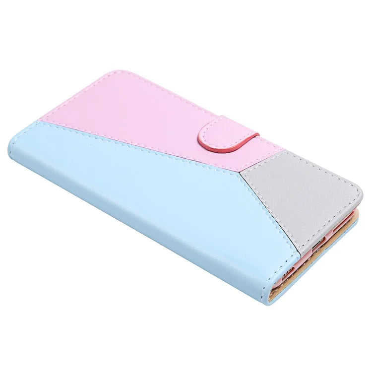 For Samsung Galaxy A55 5G Cover Three-color Splicing Leather Wallet Phone Case