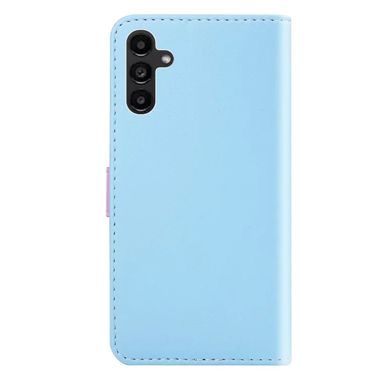 For Samsung Galaxy A55 5G Cover Three-color Splicing Leather Wallet Phone Case