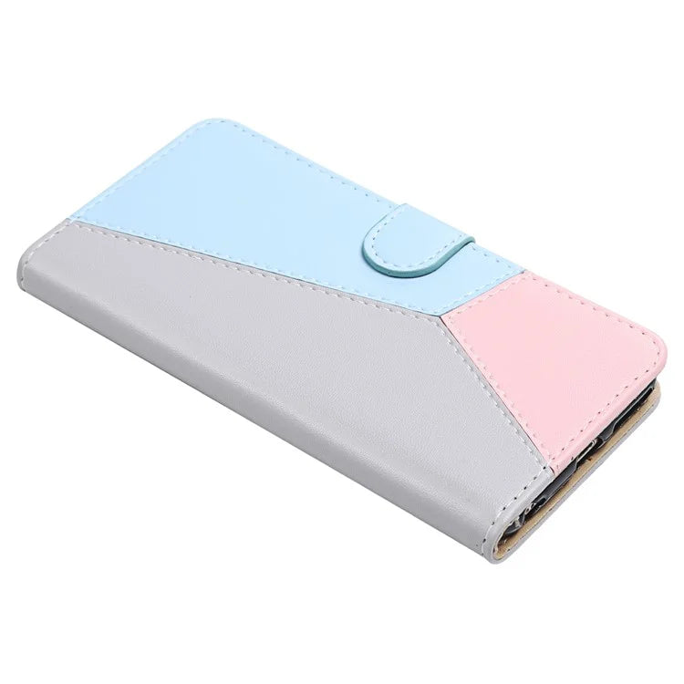 For Samsung Galaxy A55 5G Cover Three-color Splicing Leather Wallet Phone Case