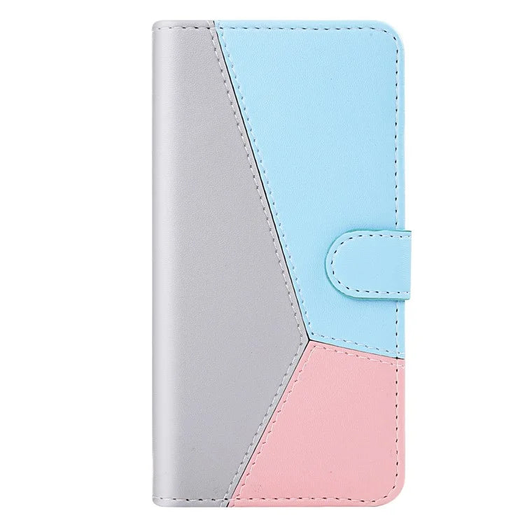 For Samsung Galaxy A55 5G Cover Three-color Splicing Leather Wallet Phone Case