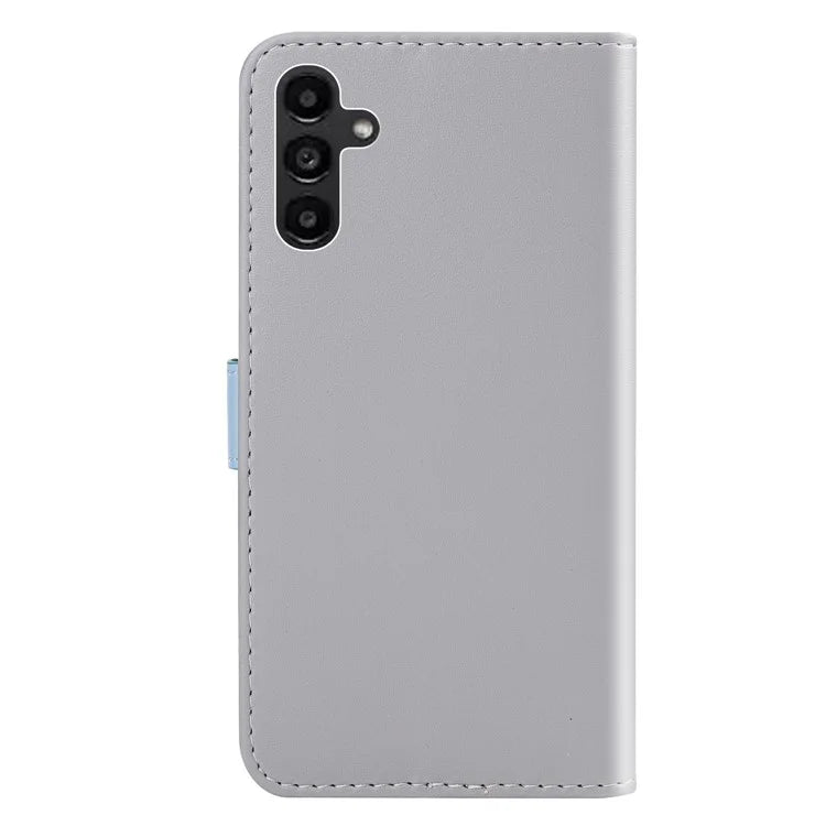 For Samsung Galaxy A55 5G Cover Three-color Splicing Leather Wallet Phone Case