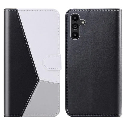 For Samsung Galaxy A55 5G Cover Three-color Splicing Leather Wallet Phone Case