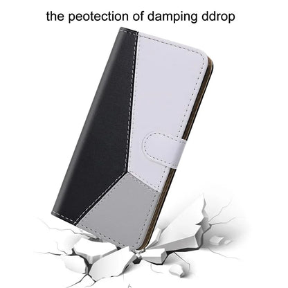 For Samsung Galaxy A55 5G Cover Three-color Splicing Leather Wallet Phone Case