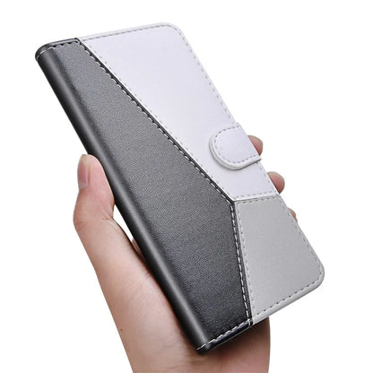 For Samsung Galaxy A55 5G Cover Three-color Splicing Leather Wallet Phone Case