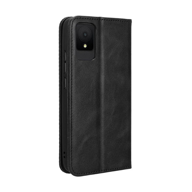 For TCL 502 Case Retro PU Leather Phone Cover Wallet Magnetic Closing