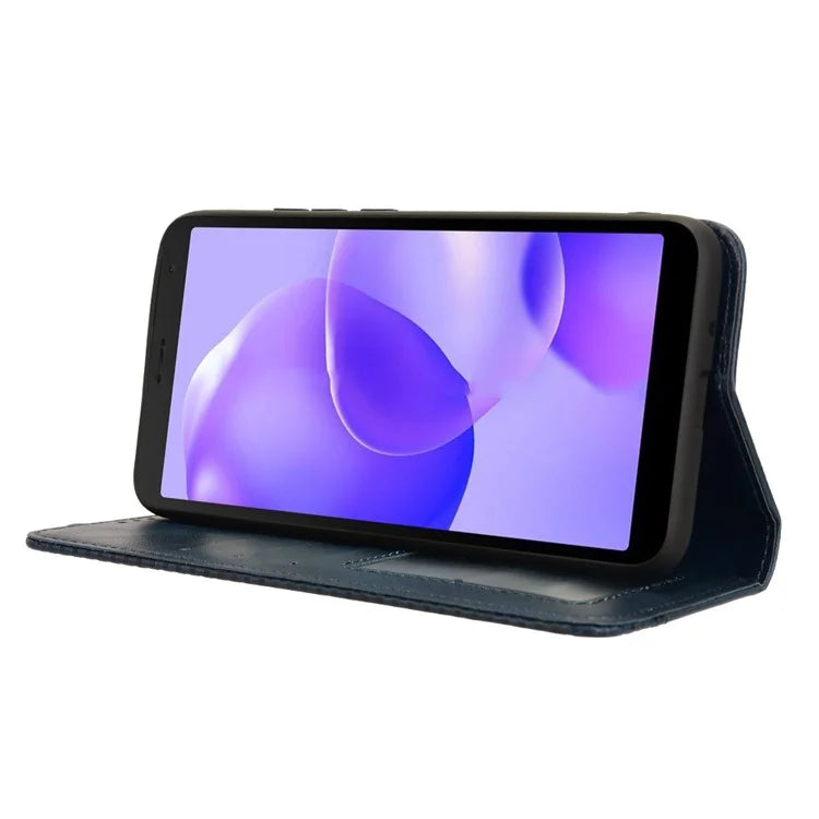 For TCL 502 Case Retro PU Leather Phone Cover Wallet Magnetic Closing