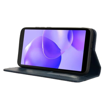 For TCL 502 Case Retro PU Leather Phone Cover Wallet Magnetic Closing