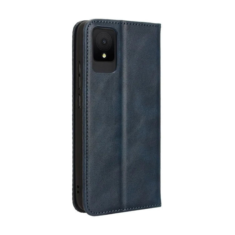 For TCL 502 Case Retro PU Leather Phone Cover Wallet Magnetic Closing