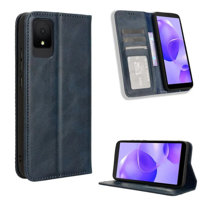 For TCL 502 Case Retro PU Leather Phone Cover Wallet Magnetic Closing