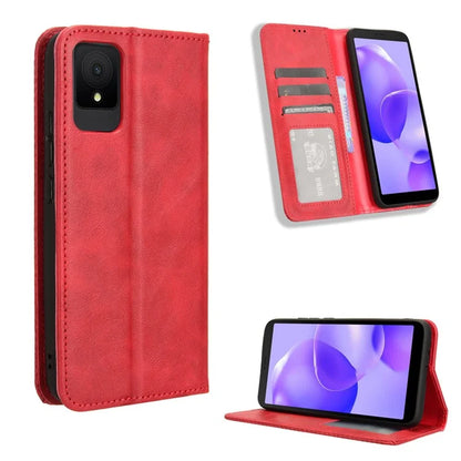 For TCL 502 Case Retro PU Leather Phone Cover Wallet Magnetic Closing