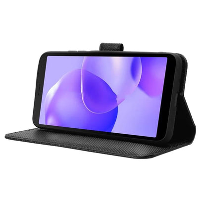 For TCL 502 Diamond Texture Leather Case Stand Wallet Phone Cover