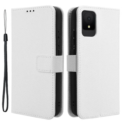 For TCL 502 Diamond Texture Leather Case Stand Wallet Phone Cover