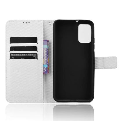 For TCL 502 Diamond Texture Leather Case Stand Wallet Phone Cover
