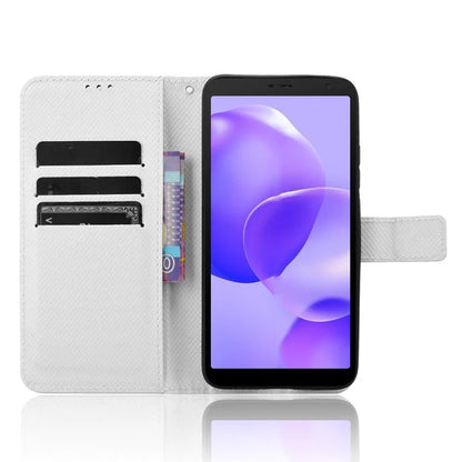 For TCL 502 Diamond Texture Leather Case Stand Wallet Phone Cover