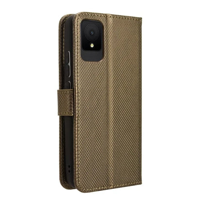 For TCL 502 Diamond Texture Leather Case Stand Wallet Phone Cover