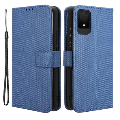 For TCL 502 Diamond Texture Leather Case Stand Wallet Phone Cover