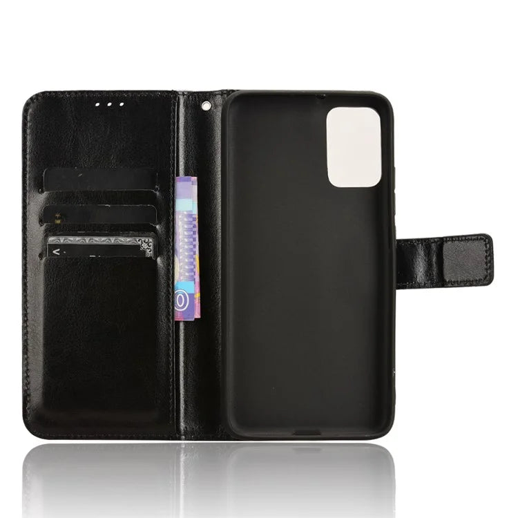 For TCL 502 Phone Case Crazy Horse Texture PU Leather Wallet Flip Cover