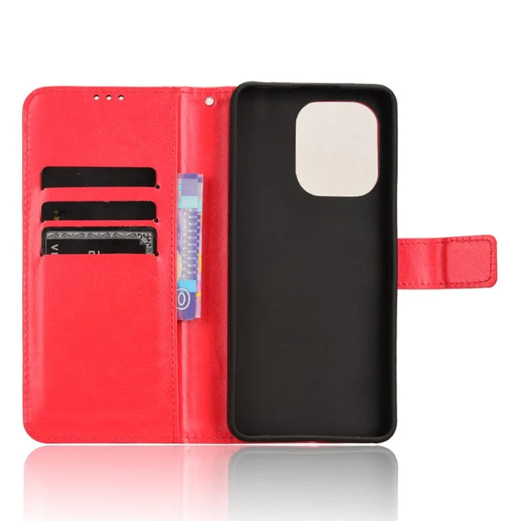 For Xiaomi Redmi Note 13 4G Wallet Leather Phone Case Crazy Horse Texture