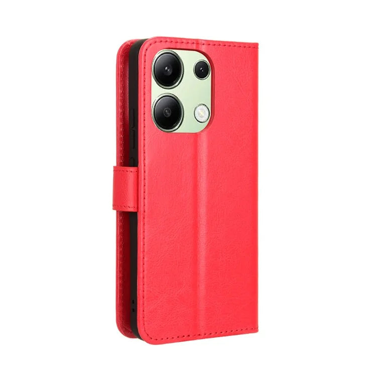 For Xiaomi Redmi Note 13 4G Wallet Leather Phone Case Crazy Horse Texture
