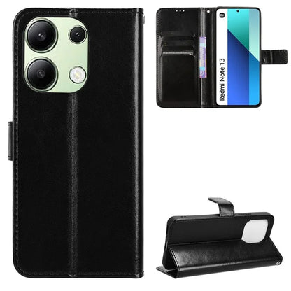 For Xiaomi Redmi Note 13 4G Wallet Leather Phone Case Crazy Horse Texture
