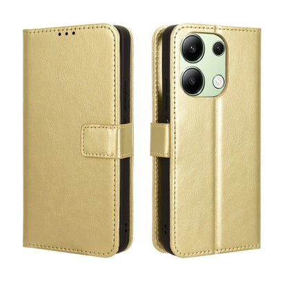 For Xiaomi Redmi Note 13 4G Wallet Leather Phone Case Crazy Horse Texture