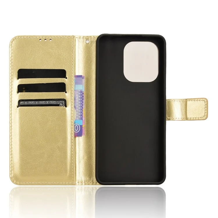For Xiaomi Redmi Note 13 4G Wallet Leather Phone Case Crazy Horse Texture