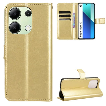 For Xiaomi Redmi Note 13 4G Wallet Leather Phone Case Crazy Horse Texture