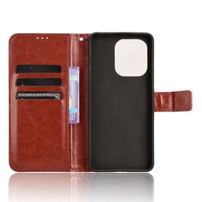 For Xiaomi Redmi Note 13 4G Wallet Leather Phone Case Crazy Horse Texture