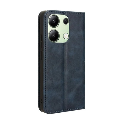 For Xiaomi Redmi Note 13 4G Leather Case Wallet Folding Stand Retro Phone Cover