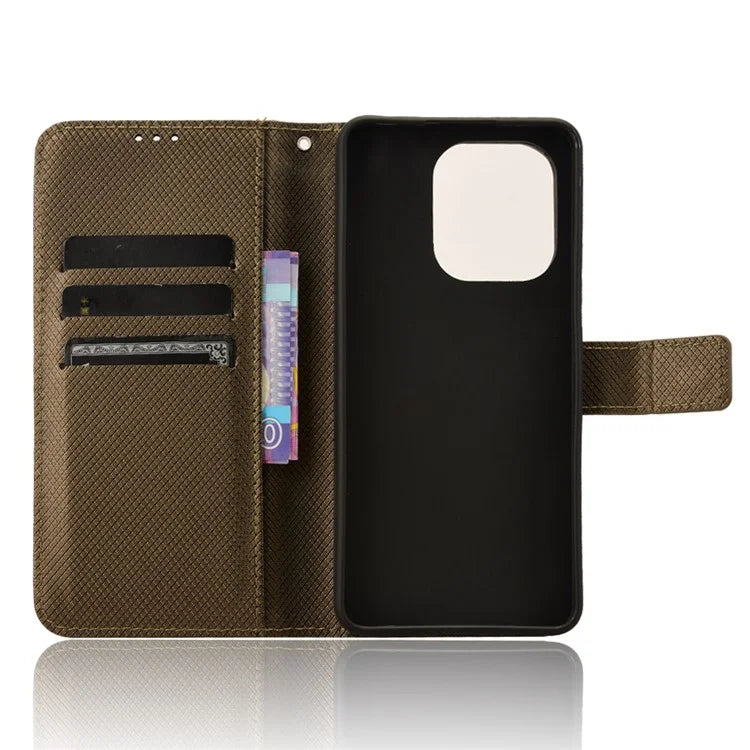 For Xiaomi Redmi Note 13 4G Wallet Phone Case Diamond Texture PU Leather Cover