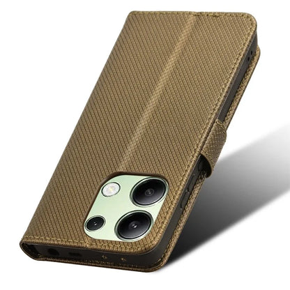 For Xiaomi Redmi Note 13 4G Wallet Phone Case Diamond Texture PU Leather Cover