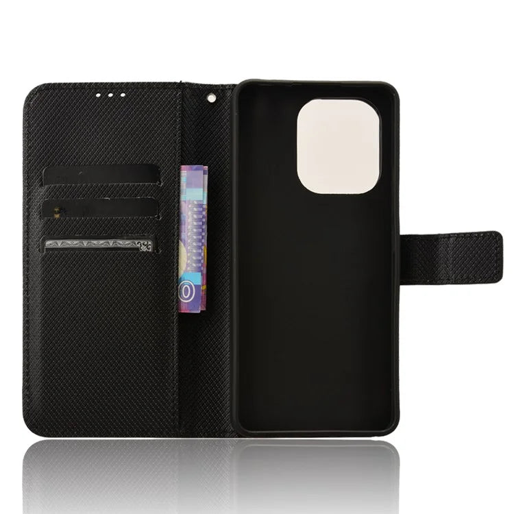 For Xiaomi Redmi Note 13 4G Wallet Phone Case Diamond Texture PU Leather Cover
