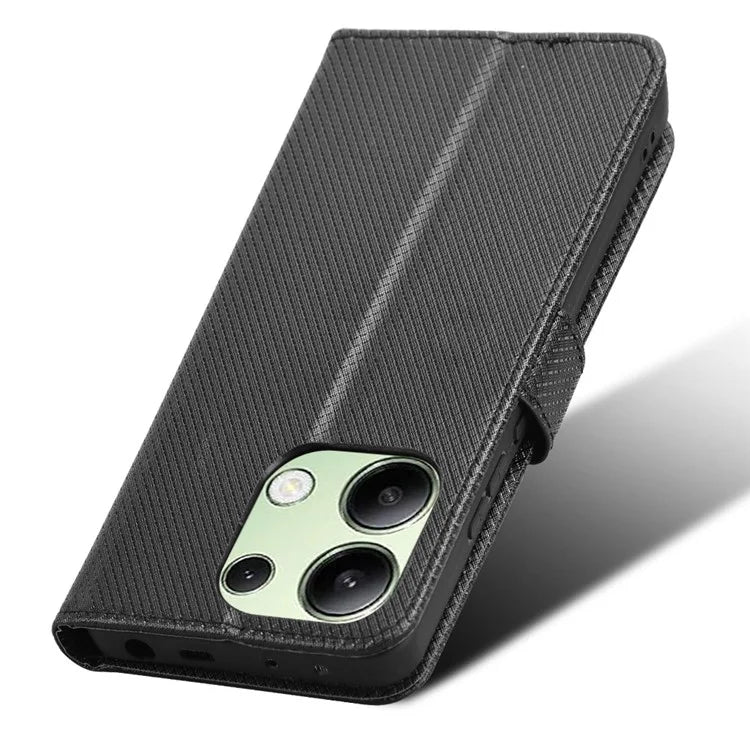 For Xiaomi Redmi Note 13 4G Wallet Phone Case Diamond Texture PU Leather Cover