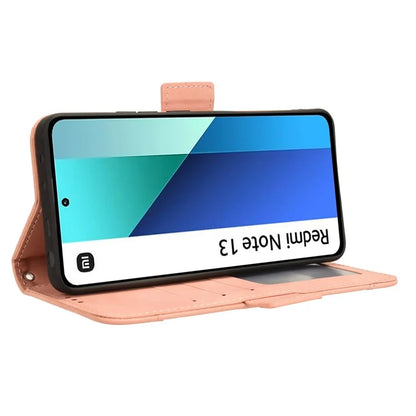 For Xiaomi Redmi Note 13 4G Leather Case Phone Cover with Multi Card Slots