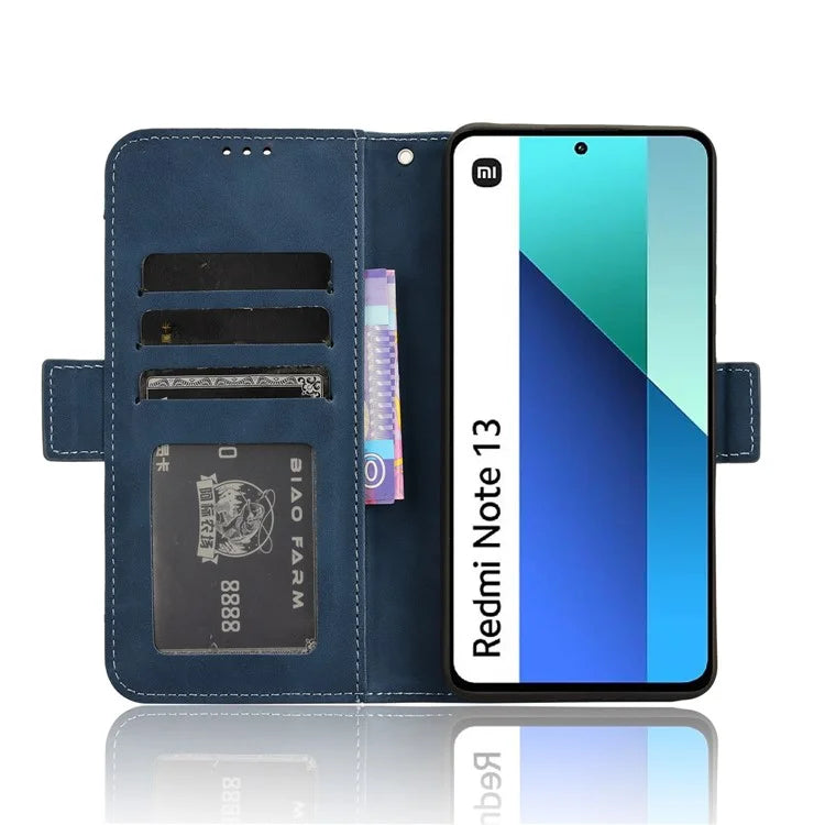 For Xiaomi Redmi Note 13 4G Leather Case Phone Cover with Multi Card Slots