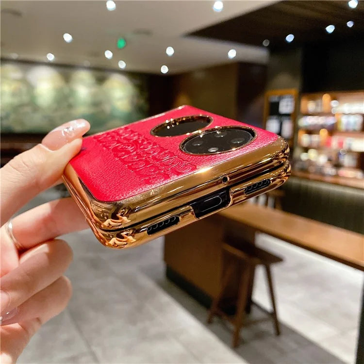 For Huawei P50 Pocket Phone Case Fu Character Phone Back Shell