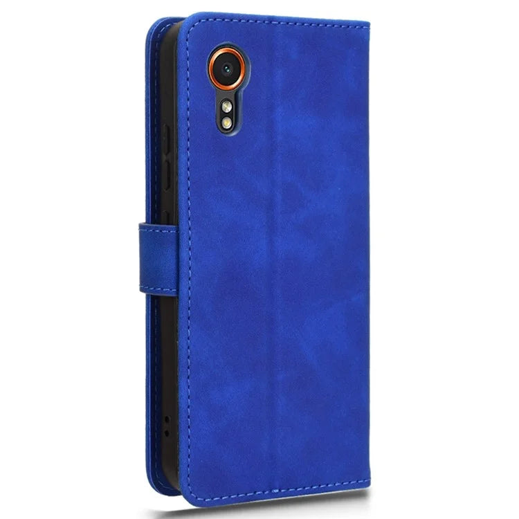 For Samsung Galaxy Xcover 7 Cell Phone Case Skin-touch Folio PU Leather Wallet Cover